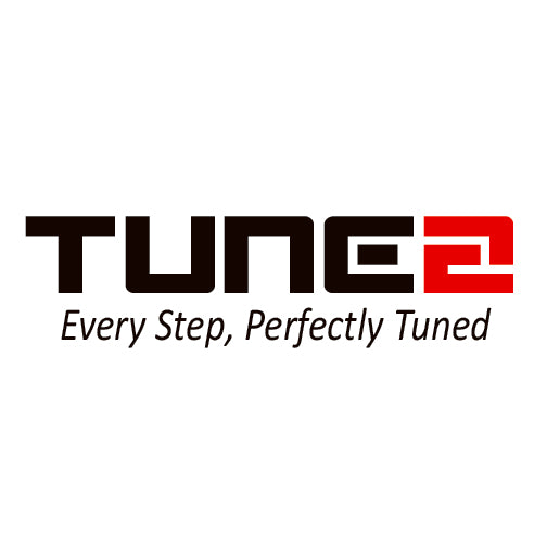 TUNEZ logo with text 'Every Step, Perfectly Tuned' on a white background